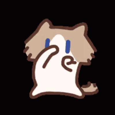 Cartoon Cat Covering Face With Hand GIF
