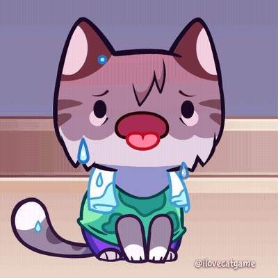 Cartoon Cat Crying Tears GIF
