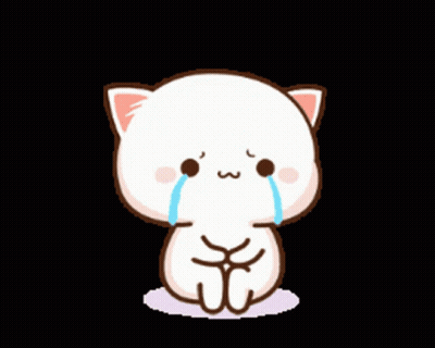 Cartoon Cat Crying With Tear From Nose GIF