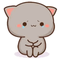 Cartoon Cat Crying With Tear Sticker