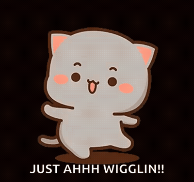 Cartoon Cat Dancing Just Ahhh Wiggling GIF