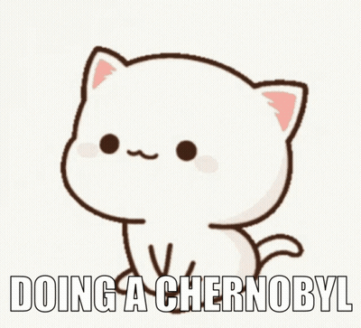 Cartoon Cat Doing a Chernobyl