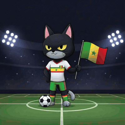 Cartoon Cat Doing Handstand With Soccer Ball On Head GIF