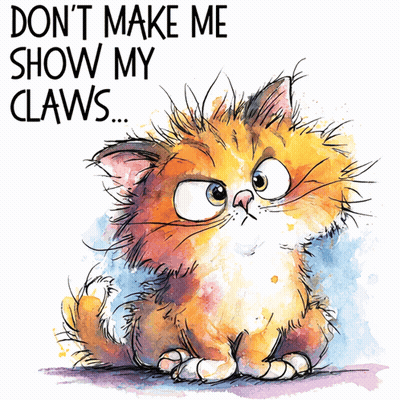 Cartoon Cat Don't Make Me Show My Claws GIF