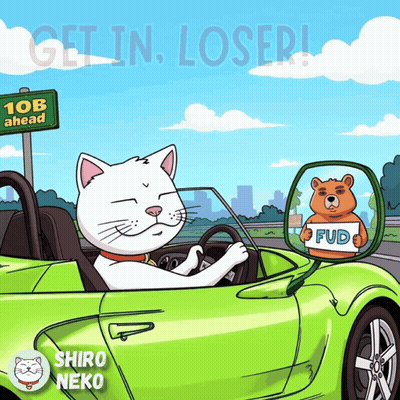 Cartoon Cat Driving Green Sports Car GIF