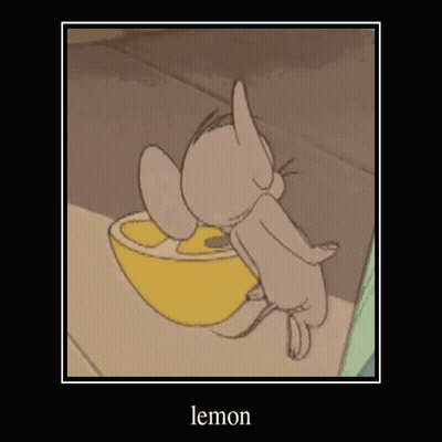 Cartoon Cat Eating Lemon GIF