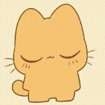 Cartoon Cat Face With Big Eyes And Nose GIF