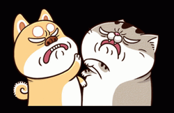 Cartoon Cat Fight GIF