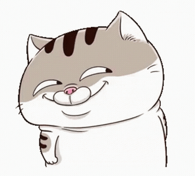 Cartoon Cat Funny Face Eyes Closed GIF