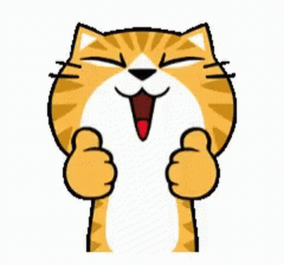 Cartoon Cat Giving Thumbs Up GIF