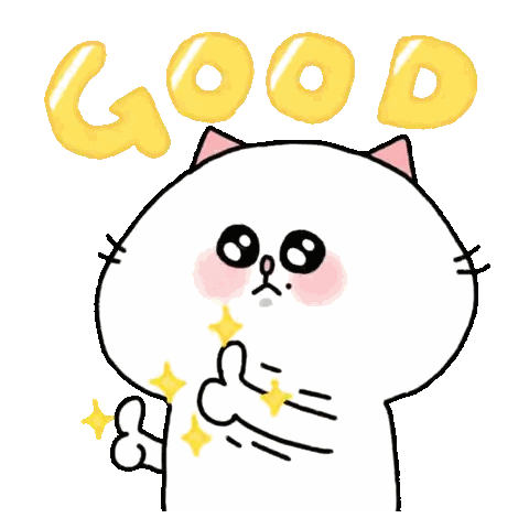 Cartoon Cat Giving Thumbs Up Good Sticker