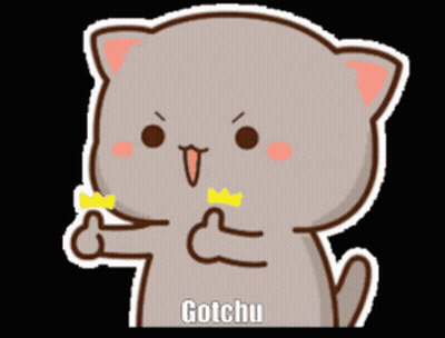 Cartoon Cat Giving Thumbs Up Gotchu GIF
