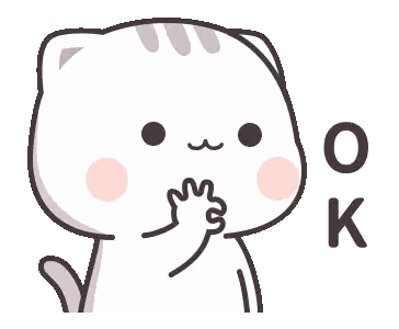 Cartoon Cat High Five Saying OK Sticker