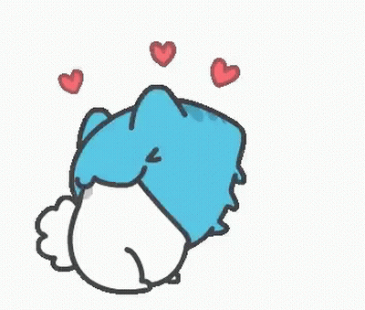 Cartoon Cat Holding Another Cat Saying Nom Nom GIF