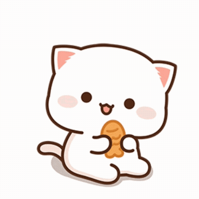 Cartoon Cat Holding Bread With Question Mark GIF
