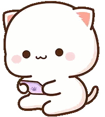 Cartoon Cat Holding Cell Phone Sticker