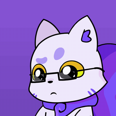 Cartoon Cat Holding Fact Sign GIF