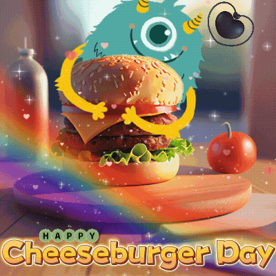 Cartoon Cat Holding Hamburger Saying Can I Have A Bite Plsplspls GIF