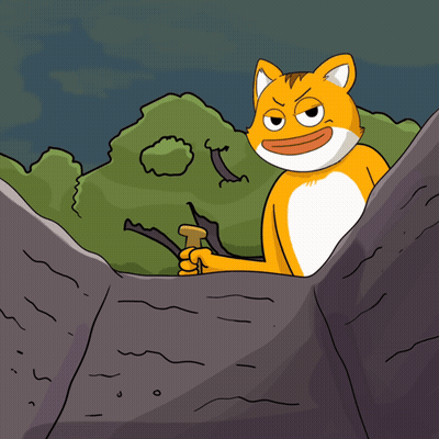Cartoon Cat Holding Hammer GIF