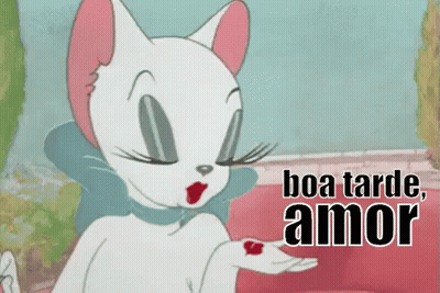 Cartoon Cat Holding Heart Boa Tarde Amor GIF