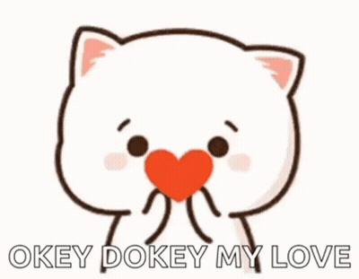 Cartoon Cat Holding Heart In Mouth GIF