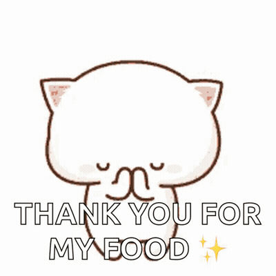 Cartoon Cat Holding Heart Saying Thank You GIF