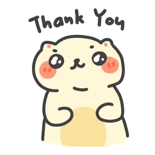 Cartoon Cat Holding Heart Thank You Sticker