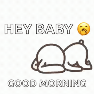 Cartoon Cat Holding Hot Chocolate Saying Good Morning GIF