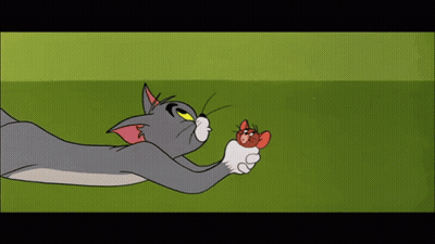 Cartoon Cat Holding Mouse GIF