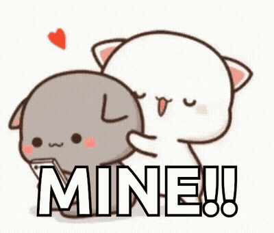 Cartoon Cat Holding Phone Next To Dog GIF