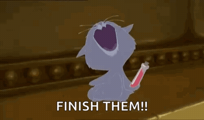 Cartoon Cat Holding Potion Screaming GIF