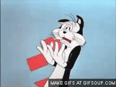 Cartoon Cat Holding Red Object With Make Gifs GIF