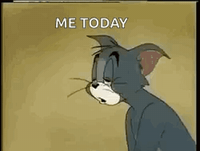 Cartoon Cat Holding Remote Saying Me Today GIF