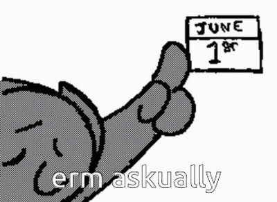Cartoon Cat Holding Sign Saying June 1St GIF