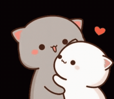 Cartoon Cat Holding Smaller Cat GIF