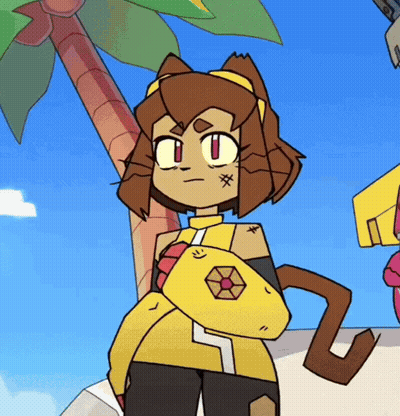 Cartoon Cat Holding Yellow Bag With Diamond GIF
