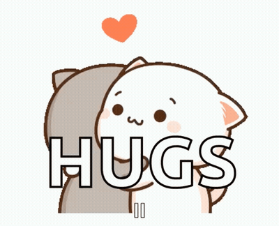 Cartoon Cat Hugging Another With Hugs GIF