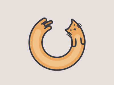 Cartoon Cat In Circle GIF
