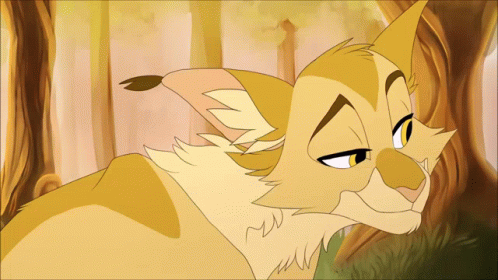 Cartoon Cat In Forest With Trees GIF