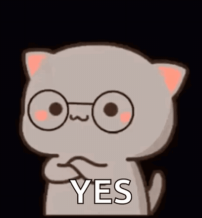 Cartoon Cat In Glasses Saying Yes Arms Crossed GIF