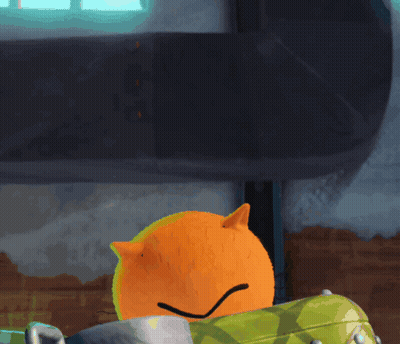 Cartoon Cat In Green Suitcase With Binoculars GIF