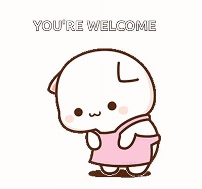 Cartoon Cat In Pink Dress Saying You're Welcome GIF