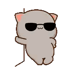 Cartoon Cat In Sunglasses Sticker