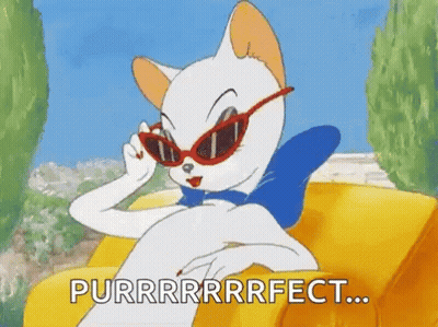 Cartoon Cat In Sunglasses Talking On Cell Phone GIF
