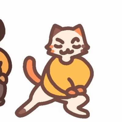 Cartoon Cat In Yellow Shirt GIF