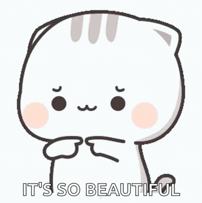Cartoon Cat It's So Beautiful GIF