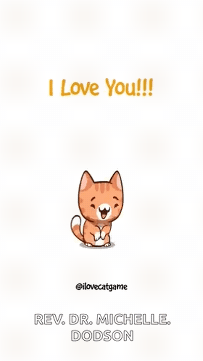 Cartoon Cat Jumping Saying I Love You GIF