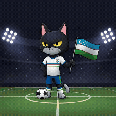 Cartoon Cat Kicking Soccer Ball At Goal GIF