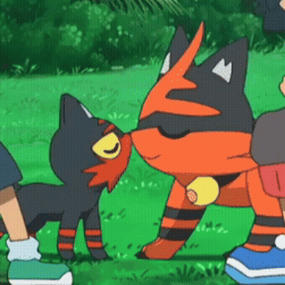 Cartoon Cat Kissing Another Cat On The Nose GIF