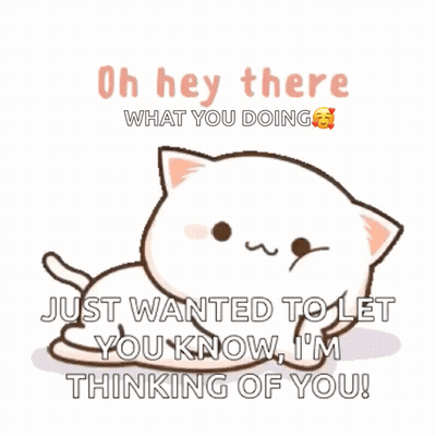 Cartoon Cat Laying Down Says Oh Hey There What You Doing GIF